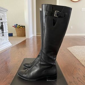 Cole Haan. Tall black riding boot. Size 8.